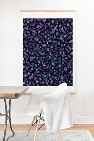 Ninola Design Cosmic Circles Ultraviolet Dots Bubbles Art Print And Hanger