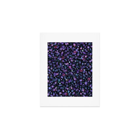 Ninola Design Cosmic Circles Ultraviolet Dots Bubbles Art Print