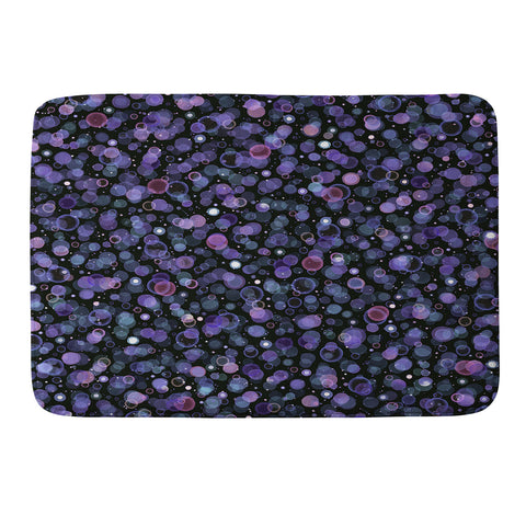 Ninola Design Cosmic Circles Ultraviolet Dots Bubbles Memory Foam Bath Mat