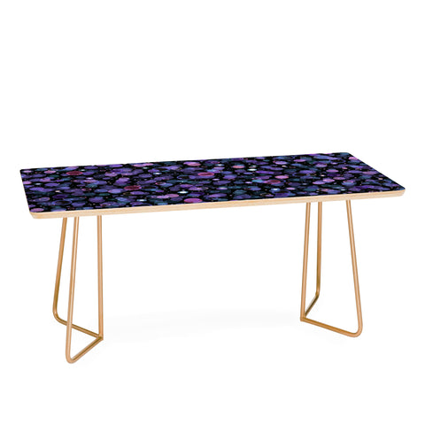Ninola Design Cosmic Circles Ultraviolet Dots Bubbles Coffee Table