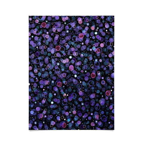 Ninola Design Cosmic Circles Ultraviolet Dots Bubbles Poster