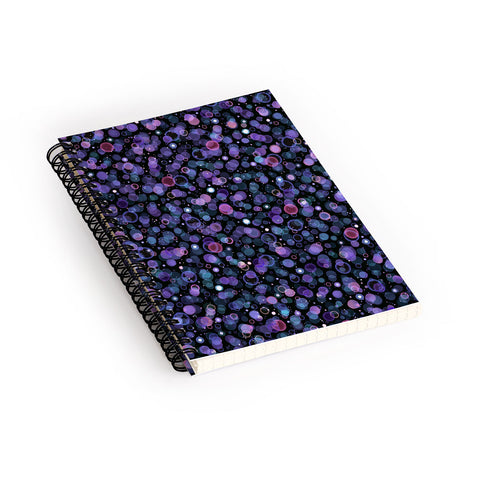 Ninola Design Cosmic Circles Ultraviolet Dots Bubbles Spiral Notebook