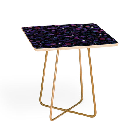 Ninola Design Cosmic Circles Ultraviolet Dots Bubbles Side Table