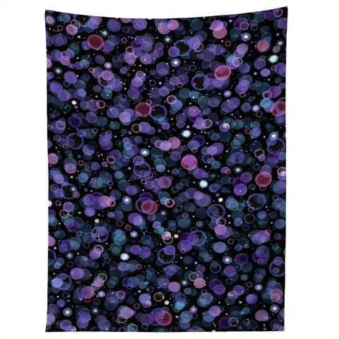 Ninola Design Cosmic Circles Ultraviolet Dots Bubbles Tapestry