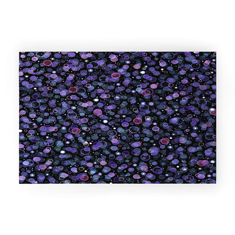 Ninola Design Cosmic Circles Ultraviolet Dots Bubbles Welcome Mat