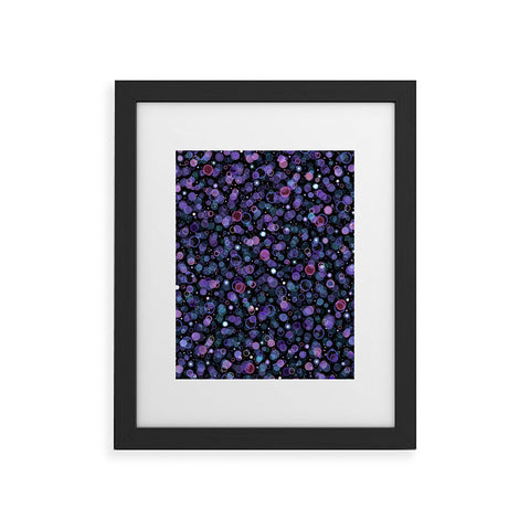 Ninola Design Cosmic Circles Ultraviolet Dots Bubbles Framed Art Print