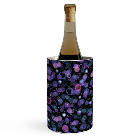Ninola Design Cosmic Circles Ultraviolet Dots Bubbles Wine Chiller