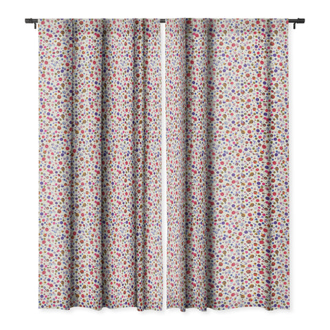 Ninola Design Cosmic galaxy constellation dots planets Blackout Window Curtain
