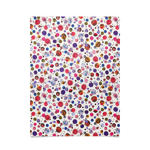 Ninola Design Cosmic galaxy constellation dots planets Poster