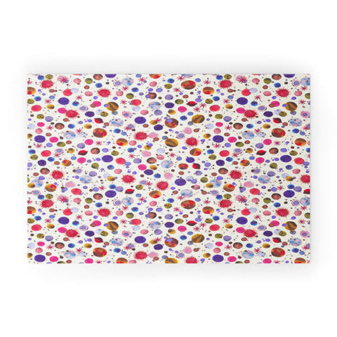 Ninola Design Cosmic galaxy constellation dots planets Welcome Mat