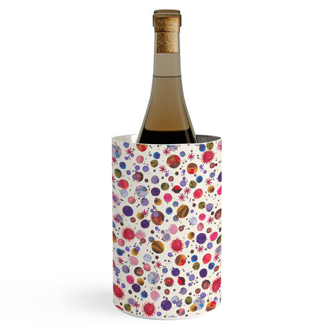 Ninola Design Cosmic galaxy constellation dots planets Wine Chiller