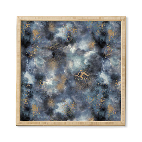Ninola Design Cosmic watercolor blue Framed Wall Art