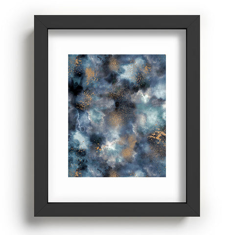 Ninola Design Cosmic watercolor blue Recessed Framing Rectangle