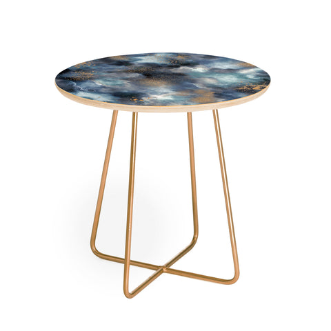 Ninola Design Cosmic watercolor blue Round Side Table