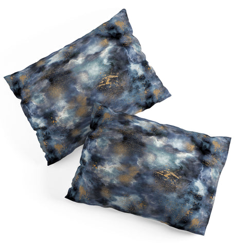 Ninola Design Cosmic watercolor blue Pillow Shams