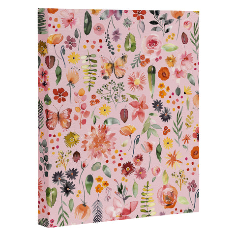 Ninola Design Countryside botanical Pink Art Canvas