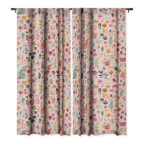 Ninola Design Countryside botanical Pink Blackout Non Repeat