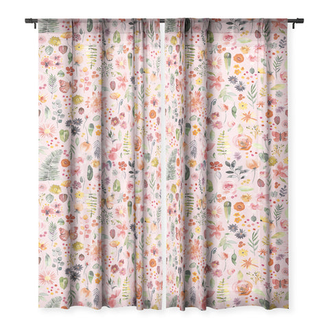 Ninola Design Countryside botanical Pink Sheer Non Repeat