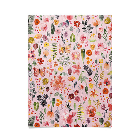 Ninola Design Countryside botanical Pink Poster