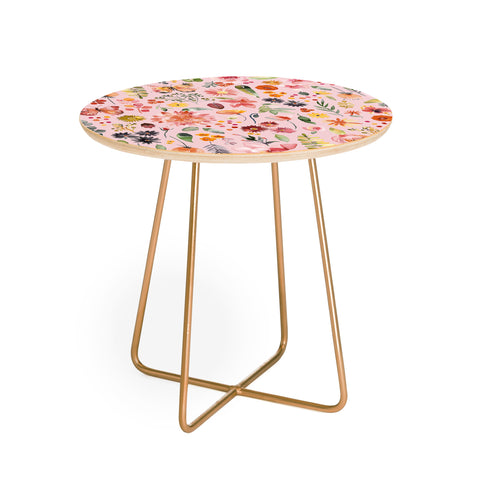Ninola Design Countryside botanical Pink Round Side Table