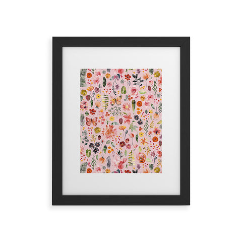 Ninola Design Countryside botanical Pink Framed Art Print
