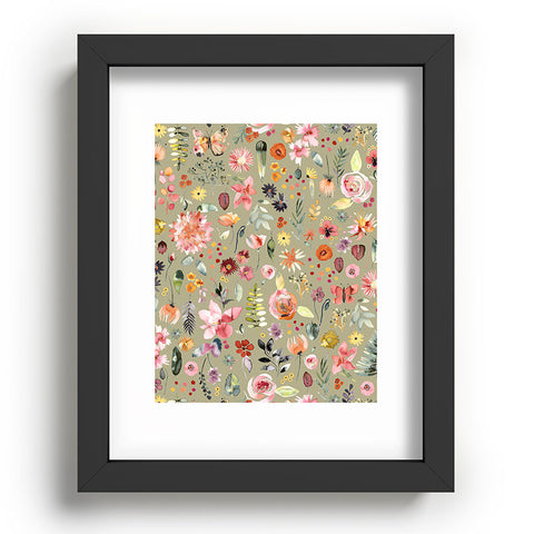 Ninola Design Countryside Colorful Plants Recessed Framing Rectangle