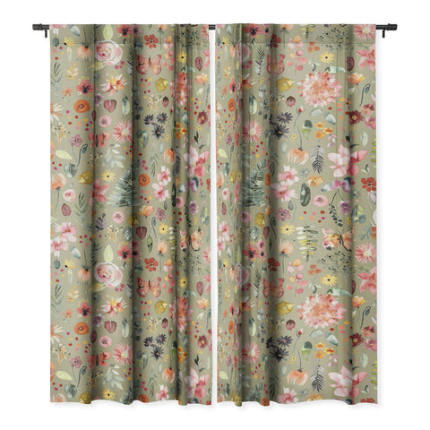 Ninola Design Countryside Colorful Plants Blackout Non Repeat