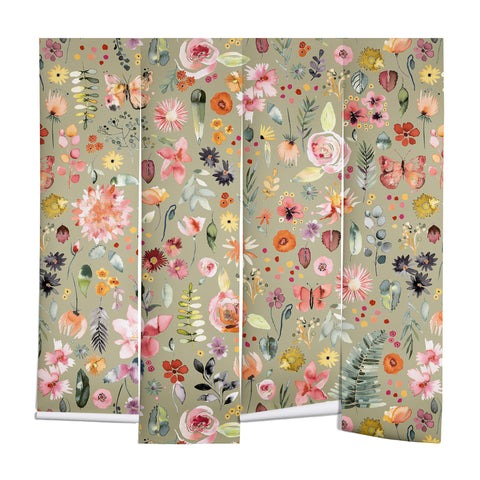 Ninola Design Countryside Colorful Plants Wall Mural