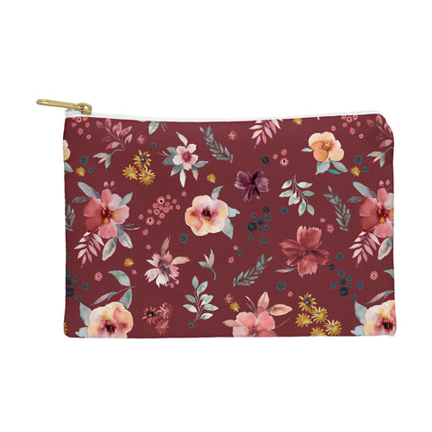 Ninola Design Countryside Floral Dark Red Pouch