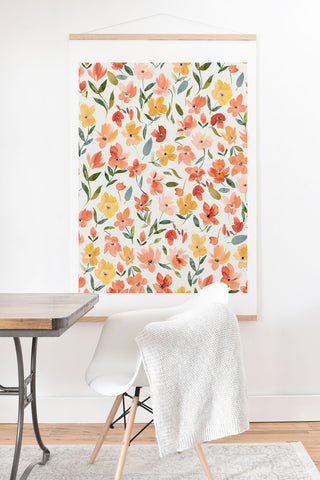 Ninola Design Countryside Fresh Flowers Art Print And Hanger
