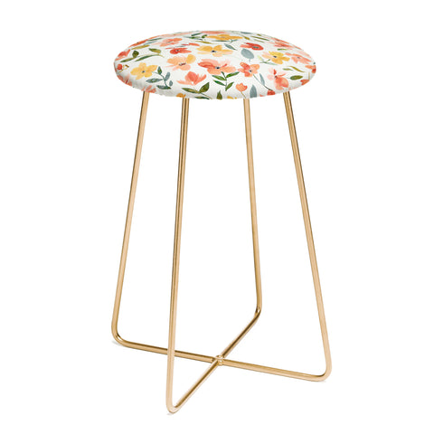 Ninola Design Countryside Fresh Flowers Counter Stool