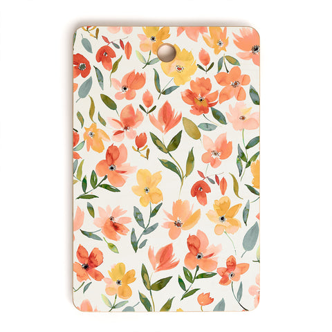 Ninola Design Countryside Fresh Flowers Cutting Board Rectangle
