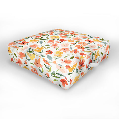 Ninola Design Countryside Fresh Flowers Outdoor Floor Cushion