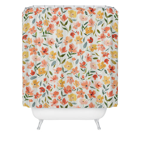 Ninola Design Countryside Fresh Flowers Shower Curtain