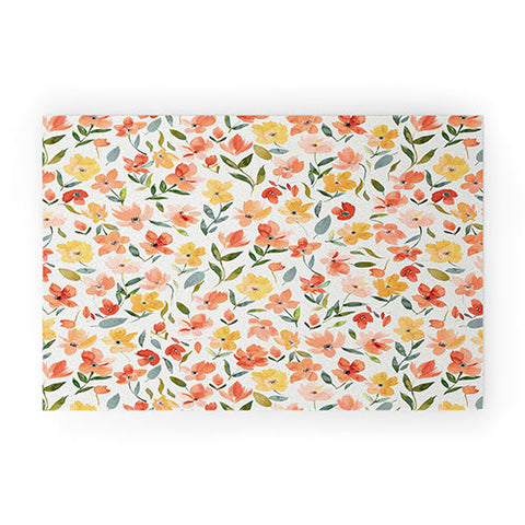 Ninola Design Countryside Fresh Flowers Welcome Mat
