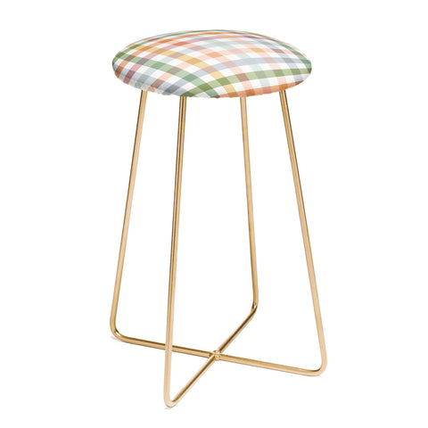 Ninola Design Countryside Gingham Picnic Counter Stool