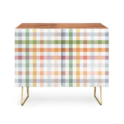 Ninola Design Countryside Gingham Picnic Credenza