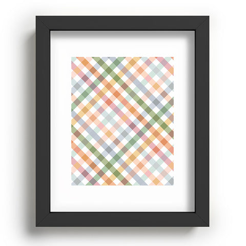 Ninola Design Countryside Gingham Picnic Diagonal Recessed Framing Rectangle