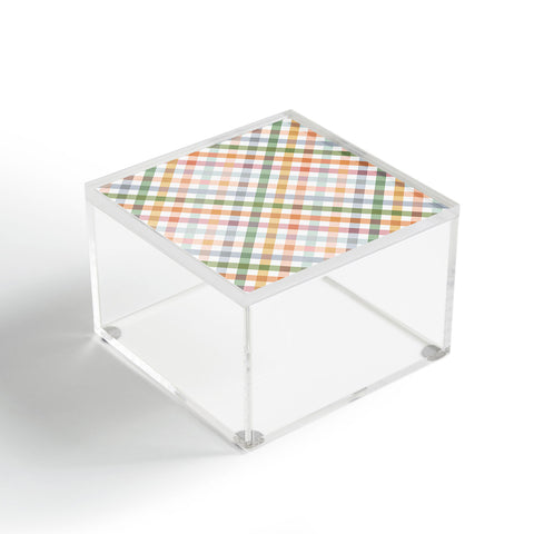 Ninola Design Countryside Gingham Picnic Diagonal Acrylic Box