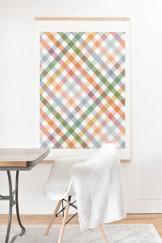 Ninola Design Countryside Gingham Picnic Diagonal Art Print And Hanger