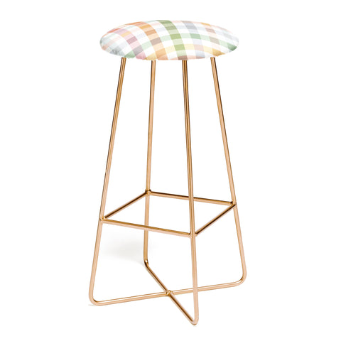 Ninola Design Countryside Gingham Picnic Diagonal Bar Stool