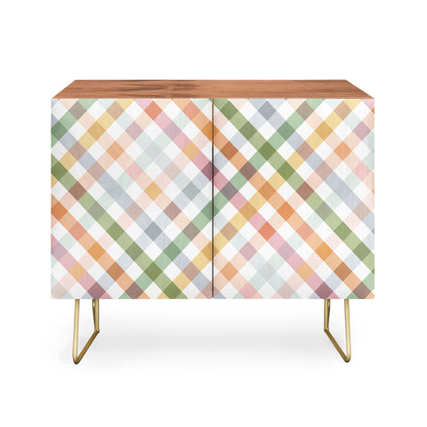 Ninola Design Countryside Gingham Picnic Diagonal Credenza
