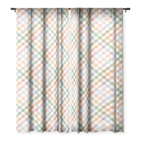 Ninola Design Countryside Gingham Picnic Diagonal Sheer Non Repeat