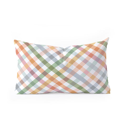 Ninola Design Countryside Gingham Picnic Diagonal Oblong Throw Pillow