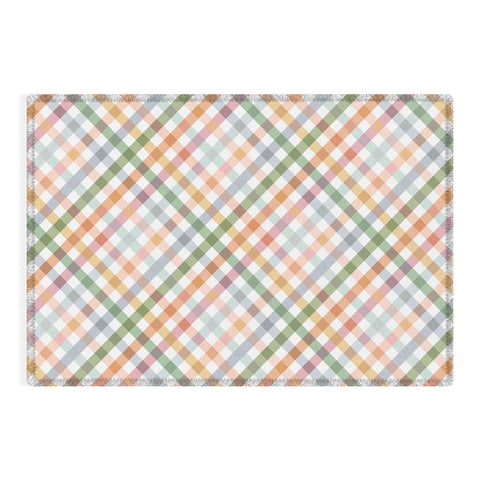 Ninola Design Countryside Gingham Picnic Diagonal Outdoor Rug