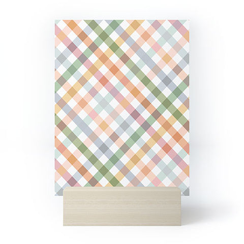 Ninola Design Countryside Gingham Picnic Diagonal Mini Art Print