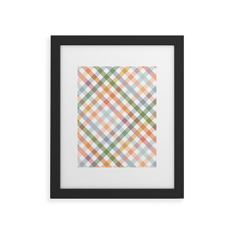 Ninola Design Countryside Gingham Picnic Diagonal Framed Art Print