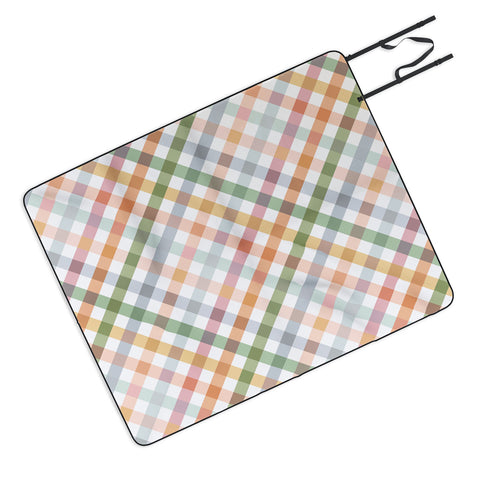 Ninola Design Countryside Gingham Picnic Diagonal Picnic Blanket