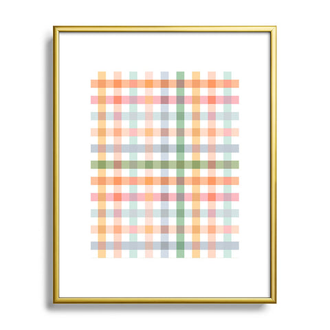 Ninola Design Countryside Gingham Picnic Metal Framed Art Print
