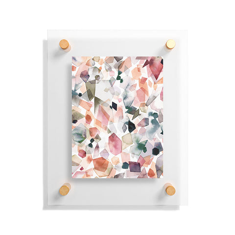 Ninola Design Crystals minerals Floating Acrylic Print